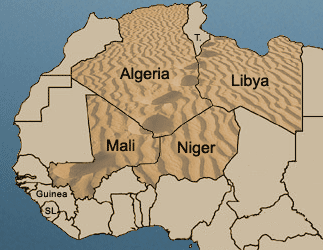 Map of Africa Showing Countries Visited on this Journey