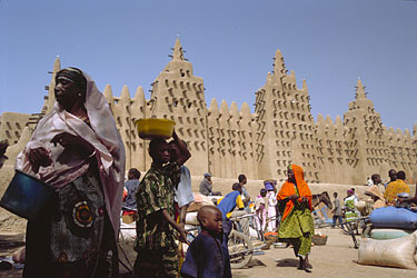 Mosque on Market Day - Djenne, Mali, Feb. 2003